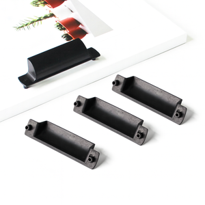 Precio al por mayor Tirador de dedo minimalista negro de aleación de zinc para muebles de cocina, armarios, cajones de baño, mesitas de noche y decoración - Product Image 4