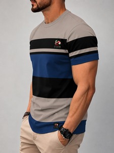 Camisetas de nuevo diseño para hombre, 100% algodón, camiseta de manga corta a la moda para hombre, al por mayor - Product Image 6