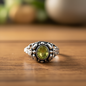<b>Peridot</b> Fashion <b>Ring</b> 3.7 Grams Weight - Product Image 3