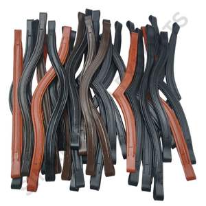 Cabezalera de Cuero Genuino con Canal Vacío para Caballo, Personalizable en Todas las Formas y Tamaños, Premium, Modelo SLBRB102 - Product Image 6