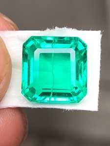 หินอัญมณีแปดเหลี่ยมสีเขียวมรกตสำหรับทำเครื่องประดับทำสร้อยคอจี้แหวน - Product Image 4