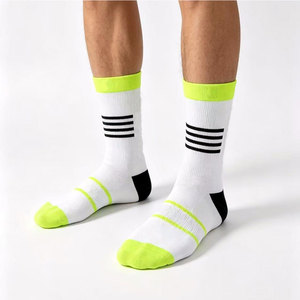 Econex Sports Yellow Crew Non-Slip <b>Socks</b> Geometric Pattern Breathable Seamless Spandex/Nylon/Cotton for Basketball Women Winter - Product Image 6