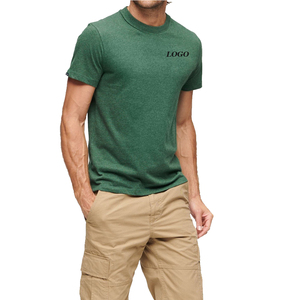 Custom Logo Men's T Shirt Heavyweight Cotton Crew Neck Regular Fit Streetwear Summer ClothingWith Front Logo Print <b>Tshirt</b> 2026 - Product Image 1