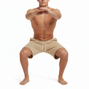 Pantalones Cortos Casuales para Hombre OEM, Premium, Ligeros, Mezcla de Algodón Suave, Cintura Elástica, Bolsillos Utilitarios, Diseño Sólido, Comodidad Diaria - Product Image 4
