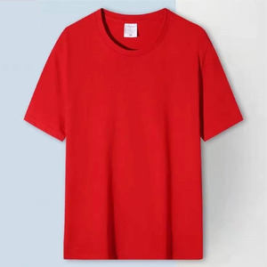 เสื้อยืดผ้าฝ้าย100% แบบสั่งทำพิมพ์โลโก้ด้านหน้าผ้าเจอร์ซีย์สไตล์ลำลองดีไซน์พื้น - Product Image 4