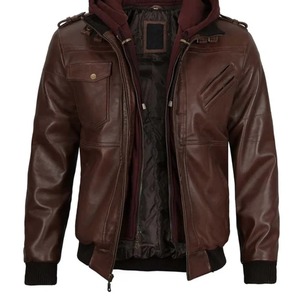 2026 New Unisex Spring Formal Motorcycle Windproof Bomber Jacket Canvas Genuine Leather Coated <b>Camouflage</b> Thin Loose Washed - Product Image 4