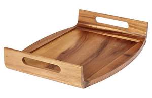 Plateau en bois artisanal de qualité supérieure pour le petit-déjeuner au lit, le thé, le café, les collations, les boissons et le service en cuisine, provenant du meilleur fournisseur - Product Image 3