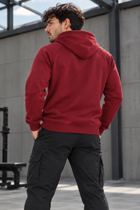 Regular Fit <b>Half</b> <b>Zip</b> Lined Cartoon Print Polyester/Cotton Eco-Friendly Hooded <b>Sweatshirt</b> Casual <b>Men's</b> Spring Wear - Product Image 2