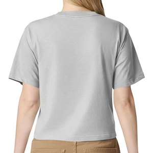 Custom Logo Women <b>Crop</b> T-Shirt Summer Short Sleeve Slim Fit Breathable Cropped Tee Shirt Bulk Factory Provider - Product Image 6