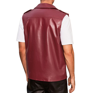 2026 Custom Made Wholesale Rate Men Leather <b>Vest</b> Top Quality Breathable Solid Material Leather <b>Vest</b> For Sale - Product Image 4
