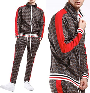 ชุดวอร์มผู้ชายคอสูง2ชิ้น,สำหรับฤดูหนาวฤดูใบไม้ร่วงมีสไตล์ชุดวอร์มซิปหน้ามีซิปลายทางด้านข้าง - Product Image 1