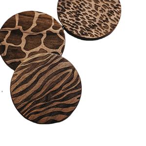 Posavasos personalizado moderno respetuoso con el medio ambiente 3,75 sublimación Hardboard Mdf Squarestone con posavasos trasero de corcho - Product Image 1