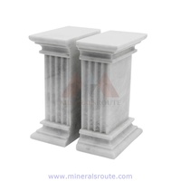 Porte-livres en marbre blanc en forme de colonne, robuste, fait main, art populaire, décoration d'intérieur, certifié ISO9001, qualité supérieure sélectionnée, mondialement reconnu