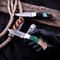 Couteau de cuisine UM STEEL en acier au carbone forgé à la main, manche en bois, style artisanal traditionnel, lame de 3 pouces, réglable, en cuir