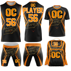 Latest Design Custom Flag Football 7v7 <b>Compression</b> Hooded Jerseys for Adult Flag Football 7 7 Uniforms Spandex/Polyester - Product Image 1