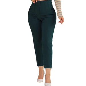 Pantalones de Vestir de Pierna Ancha para Mujer, a la Moda, de Cintura Alta, Transpirables, para Trabajo, OEM ODM - Product Image 4