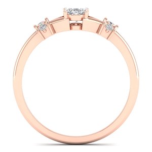 Bague de fiançailles REYES en diamant de laboratoire HPHT CVD de haute qualité, 0,39 carat, en or rose massif 14 carats, cadeau de mariage, bijoux fins - Product Image 4