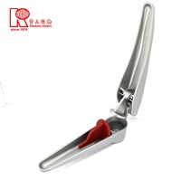 Kwang Hsieh Silver Handmatige Aluminiumlegering Spuitgiet Gepolijste Knoflookpers Ergonomische Handgreep Ecologisch Keukenhulpje Design