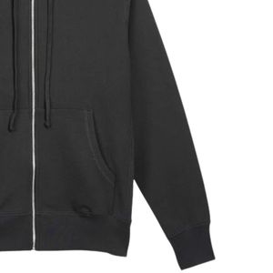 เสื้อฮู้ดซิปสีดำพรีเมียมแบบยูนิเซ็กส์ แจ็คเก็ตมีซิปเต็มตัว ผ้าฟลีซ สวมใส่สบาย เหมาะสำหรับลำลองและเล่นกีฬา - Product Image 6