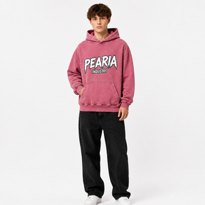 Sudadera con Capucha para Hombre, Estilo Francés, Tejido Grueso de 370g, Talla Grande, con Cordón Ajustable, Bolsillo Canguro, Estampado Personalizado, Ropa Urbana - Product Image 4