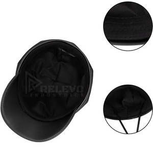 Gorra de Béisbol Unisex de Cuero de 8 Paneles, Color Sólido, Ajuste Regular, Gorra Casual para Adultos con Correa Ajustable - Product Image 4