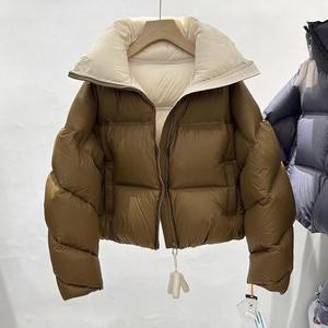 Puffer Jacket Women Clothing Cropped Custom Puffer Jacket OEM Newest Style <b>Lady</b> Jean Jacket Long Sleeve Woman - Product Image 2