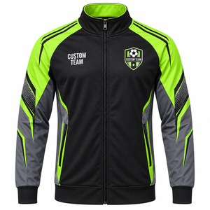 Chaqueta de Entrenamiento de Fútbol Personalizada al por Mayor, Chaqueta Deportiva con Cremallera Completa para Equipos de Fútbol, Ropa de Entrenamiento Personalizada para Equipos - Product Image 3
