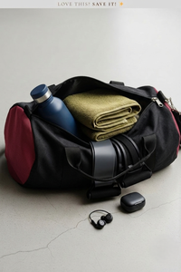 Sac de sport Beena's Gym, fermeture éclair, imperméable, OEM, fabriqué au Vietnam, noir, lettres rouges, nylon, grande capacité 20-30L, décontracté, unisexe, pour l'extérieur - Product Image 3