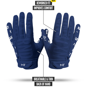 Gants de football américain 7v7 à doigts complets pour receveur, en néoprène et gel de silicone, haute qualité, personnalisables, durables, antidérapants, avec fermeture auto-agrippante - Product Image 3