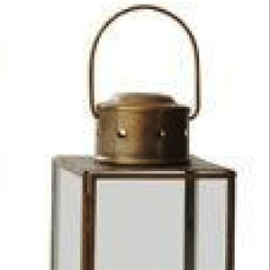 Farol Moderno de Metal y Vidrio con Acabado en Latón, Faroles de Metal para Velas, Decoración del Hogar para Exteriores, Hechos a Mano y Personalizados - Product Image 1