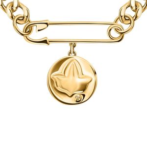 Bracelet en forme de goutte avec breloque ronde en forme de lierre doré, élégant accessoire de mode pour femmes et jeunes filles, cadeau de fête - Product Image 3