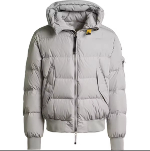 Men's Customizable Front <b>Windproof</b> Hooded Casual Puffer Jacket Zipper Closure Winter Warmth Comfort Men Women Lightweight Autumn - Product Image 1