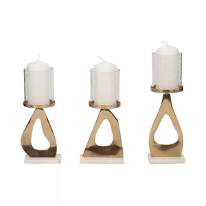 <b>Top</b> Contemporary palm candlestick holder 3 sizes candle holder set Durable metal candle stand Home decoration candle holder - Product Image 1