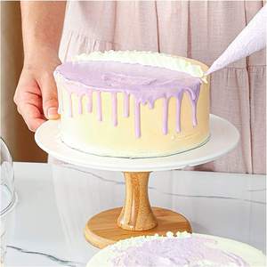 Rotating Ceramic <b>Cake</b> <b>Stand</b> with High Base Birthday <b>Cake</b> Display Tray Dessert Confectionery Serving <b>Stand</b> for Party Wedding - Product Image 6