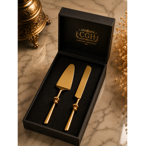 Servidor de Pastel de Acero Inoxidable con Asa Anudada, Diseño Moderno y Elegante, Chapado en Oro, de Lujo, de la Mejor Calidad - Product Image 3