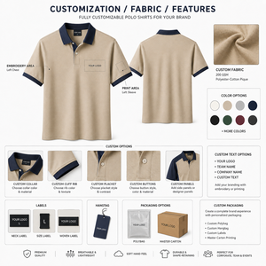 Polo en piqué de coton pour homme, manches courtes, couleur unie, logo brodé sur le devant, décontracté, respirant, tricoté, coupe classique - Product Image 5