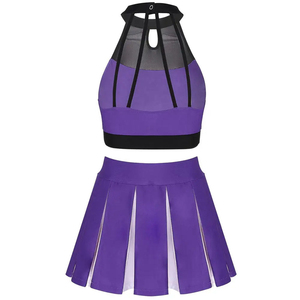 Uniforme de cheerleading personnalisé pour femmes, style unique, équipe nationale de football, matière polyester, impression par transfert thermique - Product Image 1