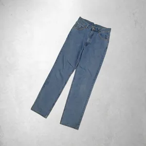 Jeans Rectos Rasgados Azul Medio para Hombre |   Pantalones de Cintura Alta y Pierna Ancha |   Vaqueros vintage desgastados - Product Image 2