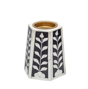 Portavelas de incrustaciones de hueso para velas de té y candelabros, tarro de vela con incrustaciones de hueso con logotipo personalizado - Product Image 1