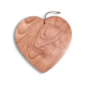 Highest Quality Heart-Shaped Wood and Marble Chopping Board with <b>Cheese</b> Knife and Fork <b>Set</b> - Product Image 3