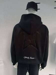 Drop Shoulder <b>Sweatshirts</b> Custom Screen Print Boxy Fit Hoodie 3D <b>Embroidery</b> Towel <b>Embroidery</b> - Product Image 3