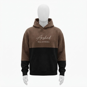 Sudadera con Capucha Personalizada para Hombre, Estilo Vintage, Lavado Ácido, Bloques de Color, Sudadera Oversize, Fabricante y Proveedor de Ropa Urbana - Product Image 1