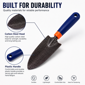 Transplantoir manuel avec tête en acier au carbone et poignée en plastique pour la plantation de semis, le jardinage, le rempotage et les petites tâches de jardinage - Product Image 3