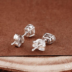 Oval Cut Lab Grown Diamond <b>Stud</b> Earrings Prong Set 925 Sterling <b>Silver</b> Dainty Elegant Everyday Wear - Product Image 2