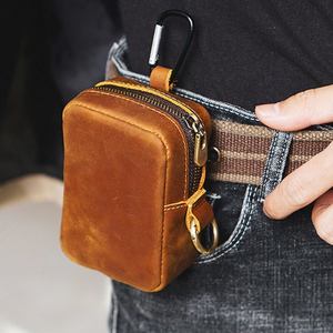 Personalized Small Leather Belt <b>Pouch</b> Waist Bag <b>for</b> <b>Men</b> Earphone Case Coin <b>Pouch</b> Fanny Pack Handmade Leather - Product Image 4