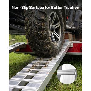 Rampas de Carga para Camiones de Aluminio Reforzado, 2 Piezas, 96 x 15 Pulgadas, Capacidad de 10000 Libras, Juego de Rampas para Camionetas y Remolques - Product Image 4