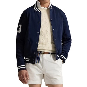 Blousons universitaires en laine pour hommes, très tendance, avec col montant et logo frontal, pour joueurs de baseball - Product Image 1