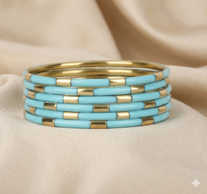 Resin Brass and Wooden Fashion <b>Bangle</b> <b>Bracelet</b> Set Wood Metal Crafts Jewelry for Women Girls Custom Fashion <b>Bracelet</b> <b>Bangle</b> - Product Image 1