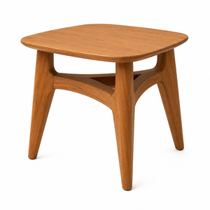 Plateau de table à manger moderne en teck massif |   Table à manger d'inspiration scandinave |   Meubles de salon artisanaux durables - Product Image 3