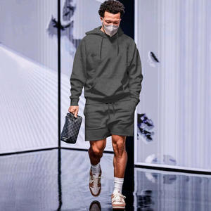 ชุดเซ็ตเสื้อฮู้ดดี้ผ้าฝ้ายพิมพ์ลายตามสั่งสำหรับผู้ชาย พร้อมกางเกงจ็อกเกอร์ผ้าระบายอากาศสำหรับฤดูใบไม้ร่วง - Product Image 2